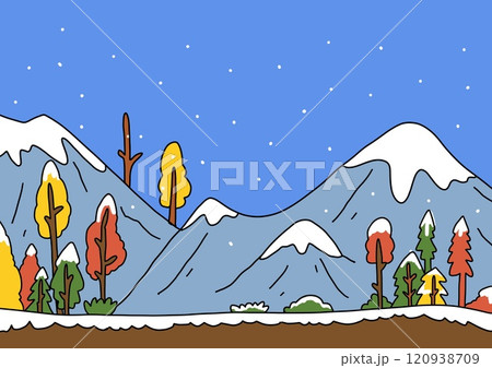 Winter snow landscape and snowy hills and fields season Winter snow landscape and snowy hills and fields season 120938709