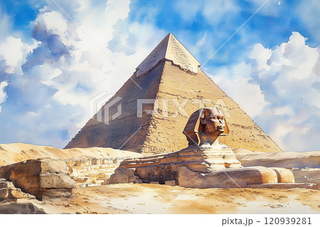 エジプトをイメージしたイラスト 120939281