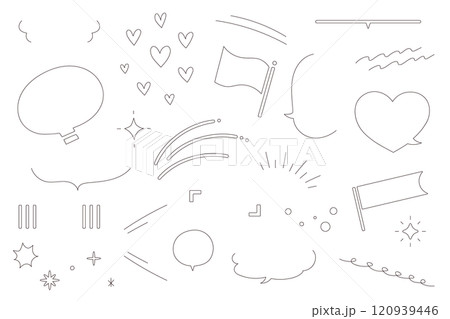 シンプルイラスト素材セット シンプルイラスト素材セット 120939446