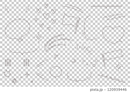 シンプルイラスト素材セット シンプルイラスト素材セット 120939446