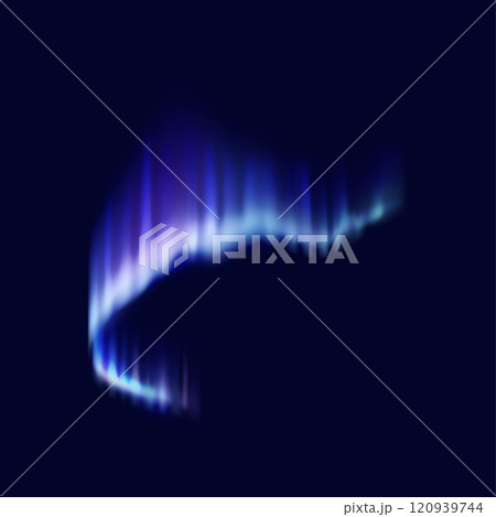 Aurora borealis in polar sky realistic vector illustration Aurora borealis in polar sky realistic vector illustration 120939744