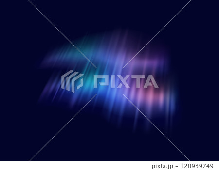 Northern lights shining in sky realistic vector illustration 120939749