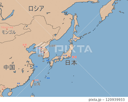 世界地図　日本語表記　地球　都市名　国名　背景　イメージ 120939933