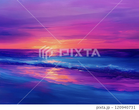 美しい海と空　AI画像 120940731