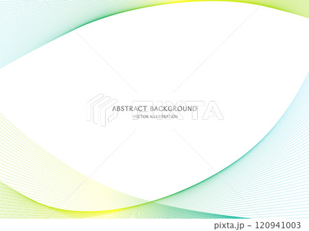 緑色のグラデーションの抽象的な曲線の背景のベクター素材 120941003