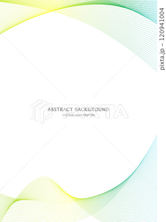 緑色のグラデーションの抽象的な曲線の背景のベクター素材 120941004