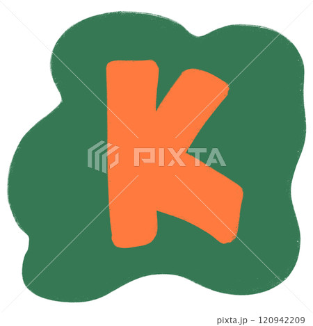 K Alphabet Hand Drawn Style And Colorful Design Font Design K Alphabet Isolated 120942209