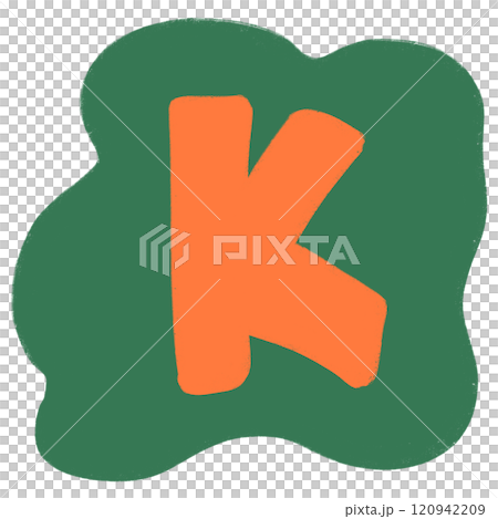 K Alphabet Hand Drawn Style And Colorful Design Font Design K Alphabet Isolated 120942209