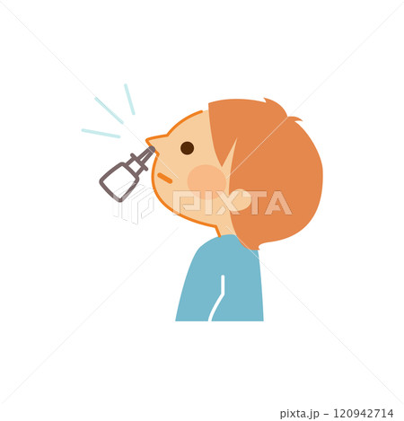 点鼻液　子供　イラスト素材 120942714