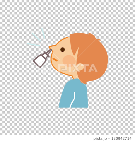 点鼻液　子供　イラスト素材 120942714