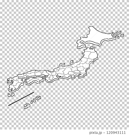 Japan map_isometric illustration_02 Japan map_isometric illustration_02 120943111