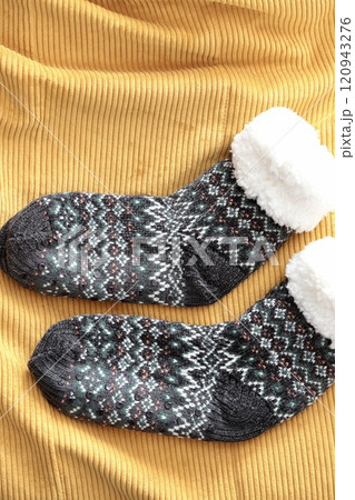 冷え対策モコモコ靴下 ノルディック柄のルームソックス 冷え対策モコモコ靴下 ノルディック柄のルームソックス 120943276