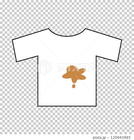 シミの付いた白いシャツ シミの付いた白いシャツ 120943985