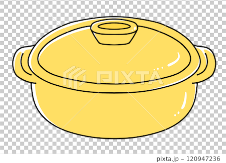 Loose and simple clay pot, solid paint 120947236