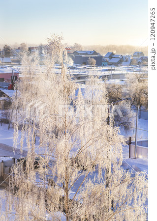 Landscape shot of the winter village 120947265