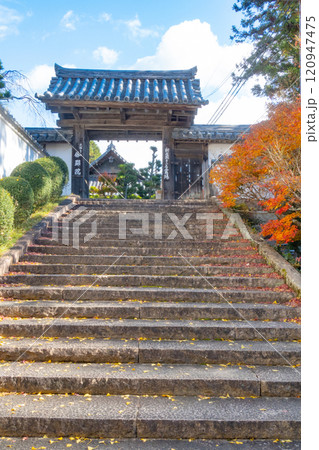 兵庫県三木市にある紅葉の綺麗な第二十六番札所 大谷山 大谿寺 伽耶院(だいけいじきゃらいん)の門 兵庫県三木市にある紅葉の綺麗な第二十六番札所 大谷山 大谿寺 伽耶院(だいけいじきゃらいん)の門 120947475