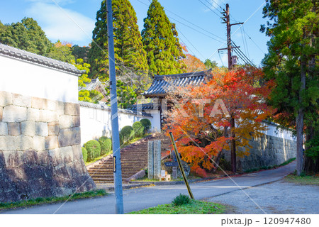 兵庫県三木市にある紅葉の綺麗な第二十六番札所 大谷山 大谿寺 伽耶院（だいけいじきゃらいん）の門 120947480