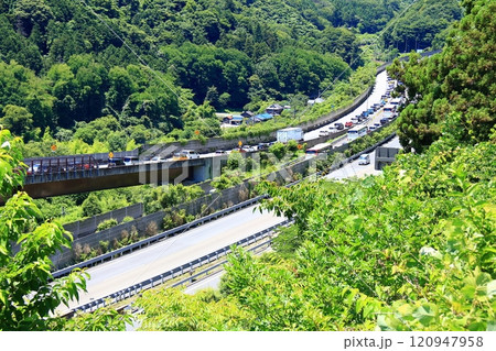 下り線渋滞の中央道 120947958
