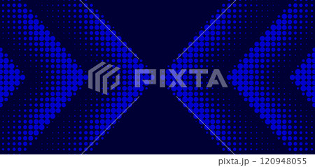 Halftone arrow blue background 120948055