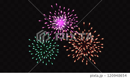 Firework festive color effect on a transparent background. Holiday Wedding Festival Design for Birthday Card Poster advertising. Vector Firework festive color effect on a transparent background. Holiday Wedding Festival Design for Birthday Card Poster advertising. Vector 120948654