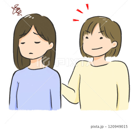 一方的に話をする女性のイラスト 一方的に話をする女性のイラスト 120949015