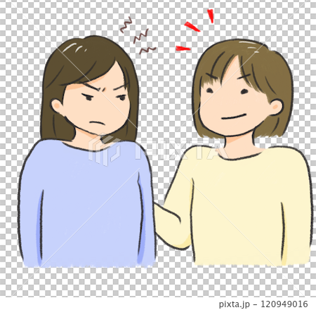 Illustration of an angry woman Illustration of an angry woman 120949016