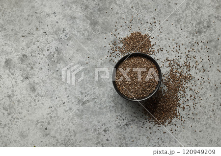 bowl of chia seeds bowl of chia seeds 120949209