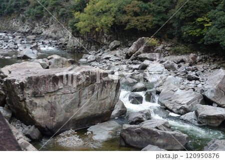 武庫川渓谷　廃線跡 ハイキング　百畳岩 120950876