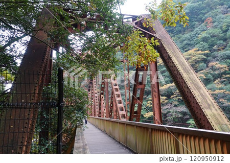 武庫川渓谷 廃線跡 ハイキング 武庫川第二鉄橋 武庫川渓谷 廃線跡 ハイキング 武庫川第二鉄橋 120950912