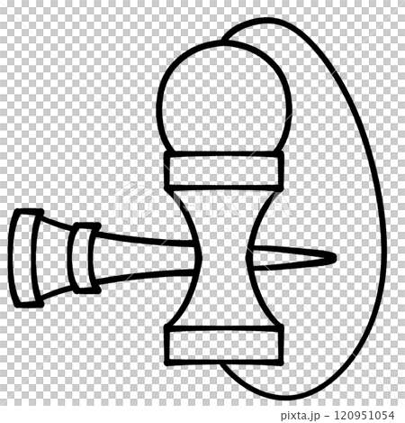 シンプルなけん玉のイラスト素材 120951054