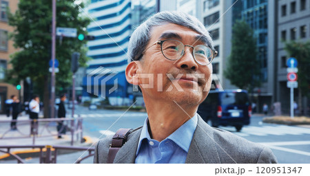 Japanese, business and man for thinking in city for corporate career, travel decision and reflection. Mature lawyer, thoughts and ideas with morning commute, location and justice opportunity in Japan Japanese, business and man for thinking in city for corporate career, travel decision and reflection. Mature lawyer, thoughts and ideas with morning commute, location and justice opportunity in Japan 120951347