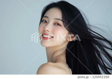 美しい髪の毛の女性	 120952160