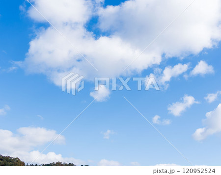 冬の青空と白い雲20 冬の青空と白い雲20 120952524