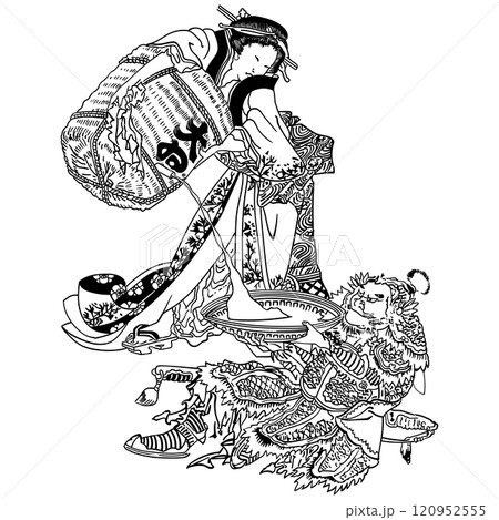 【天唐飲酒ゲーム】-【葛飾北斎】 【天唐飲酒ゲーム】-【葛飾北斎】 120952555