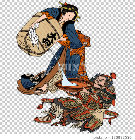 【天唐飲酒ゲーム】-【葛飾北斎】 【天唐飲酒ゲーム】-【葛飾北斎】 120952556