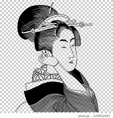 [Selection of Six Famous Beauties] - [Kitagawa Utamaro] 120952665