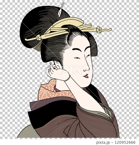 【高名美人六家撰】-【喜多川歌麿】 【高名美人六家撰】-【喜多川歌麿】 120952666