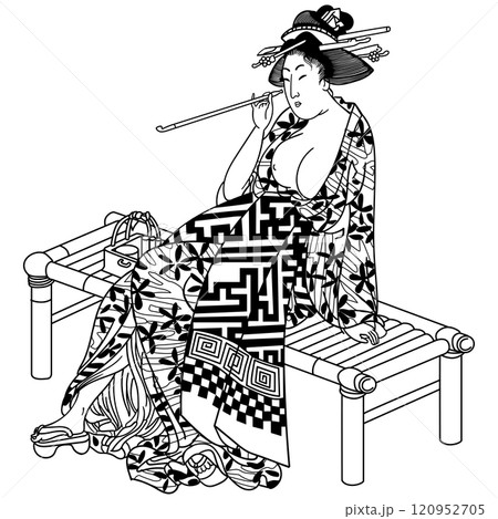 【其姿同じ舞風流】-【喜多川歌麿】 120952705