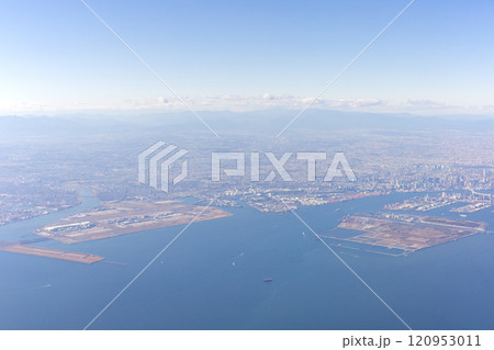 東京湾空撮、羽田空港 東京湾空撮、羽田空港 120953011