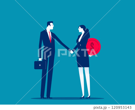 Business partner with bribing. Business dishonesty vector flat style Business partner with bribing. Business dishonesty vector flat style 120953143
