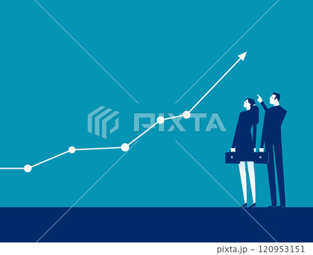 Plan for the future. Business forecasting vector flat style 120953151