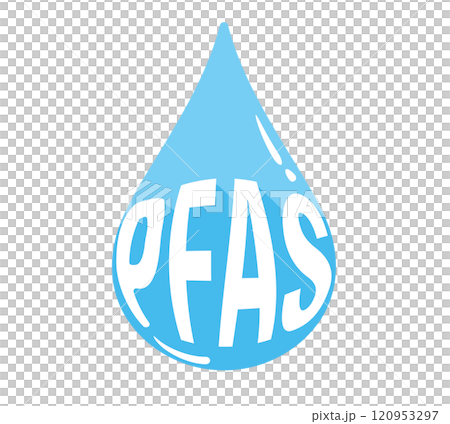 水滴とPFASのロゴ・アイコンのイメージイラスト 120953297