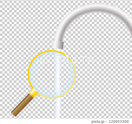 Illustration of an image of tap water inspection 120953300