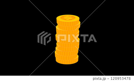 Pile of Money Coin Profit Bar chart Graph Money Coin Business Coins Tower 120953478