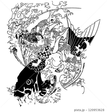 【美勇水滸伝 炎出見命 芳年】-【月岡芳年】 120953628