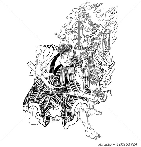 【美勇水滸伝 俱利伽羅剣五郎】-【月岡芳年】 【美勇水滸伝 俱利伽羅剣五郎】-【月岡芳年】 120953724