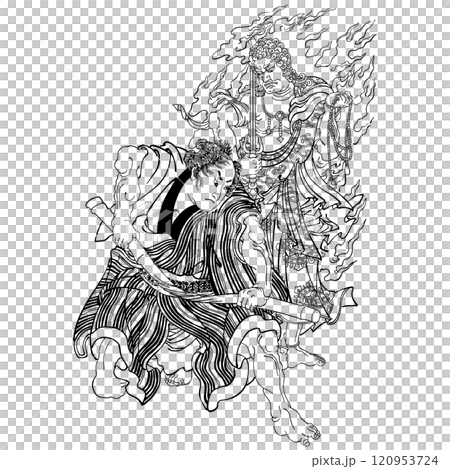 【美勇水滸伝 俱利伽羅剣五郎】-【月岡芳年】 【美勇水滸伝 俱利伽羅剣五郎】-【月岡芳年】 120953724