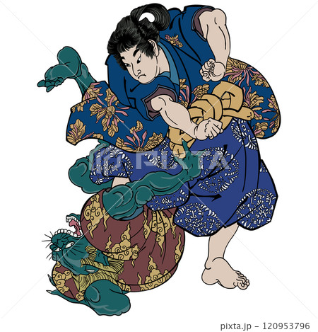 【美勇水滸伝『寺扈従白菊丸】-【月岡芳年】 120953796
