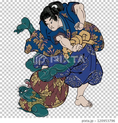 【美勇水滸伝『寺扈従白菊丸】-【月岡芳年】 120953796