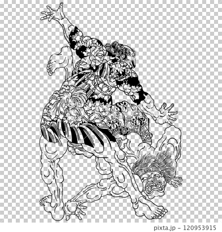 [美麗的水滸傳長五郎金神]-[月岡芳俊] 120953915